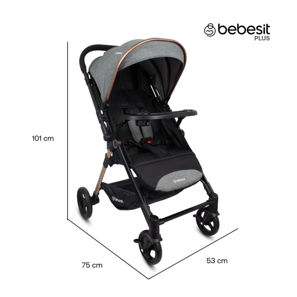 Coche Para Bebes Reversible City Gris Bebesit BEBESIT JC100GY img #8