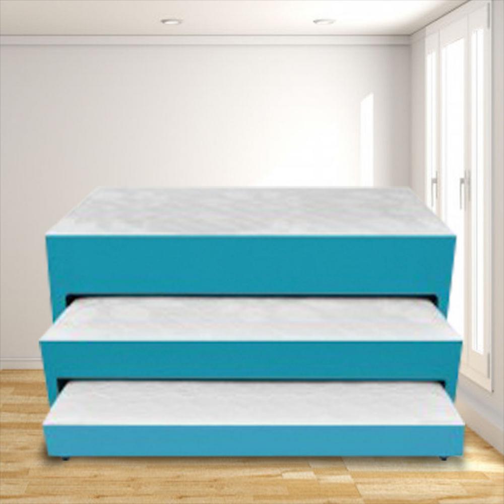 Cama Nido Triplexcolchon Magic Class 140X190 Ecocuero Azul