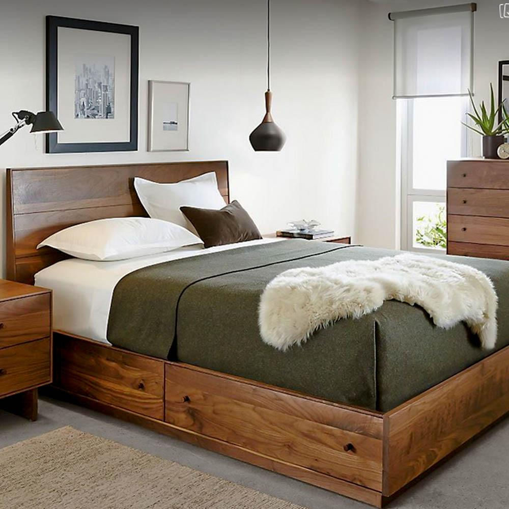 Cama Sunamon Colchón 2X2mt Roble Macizo img #1