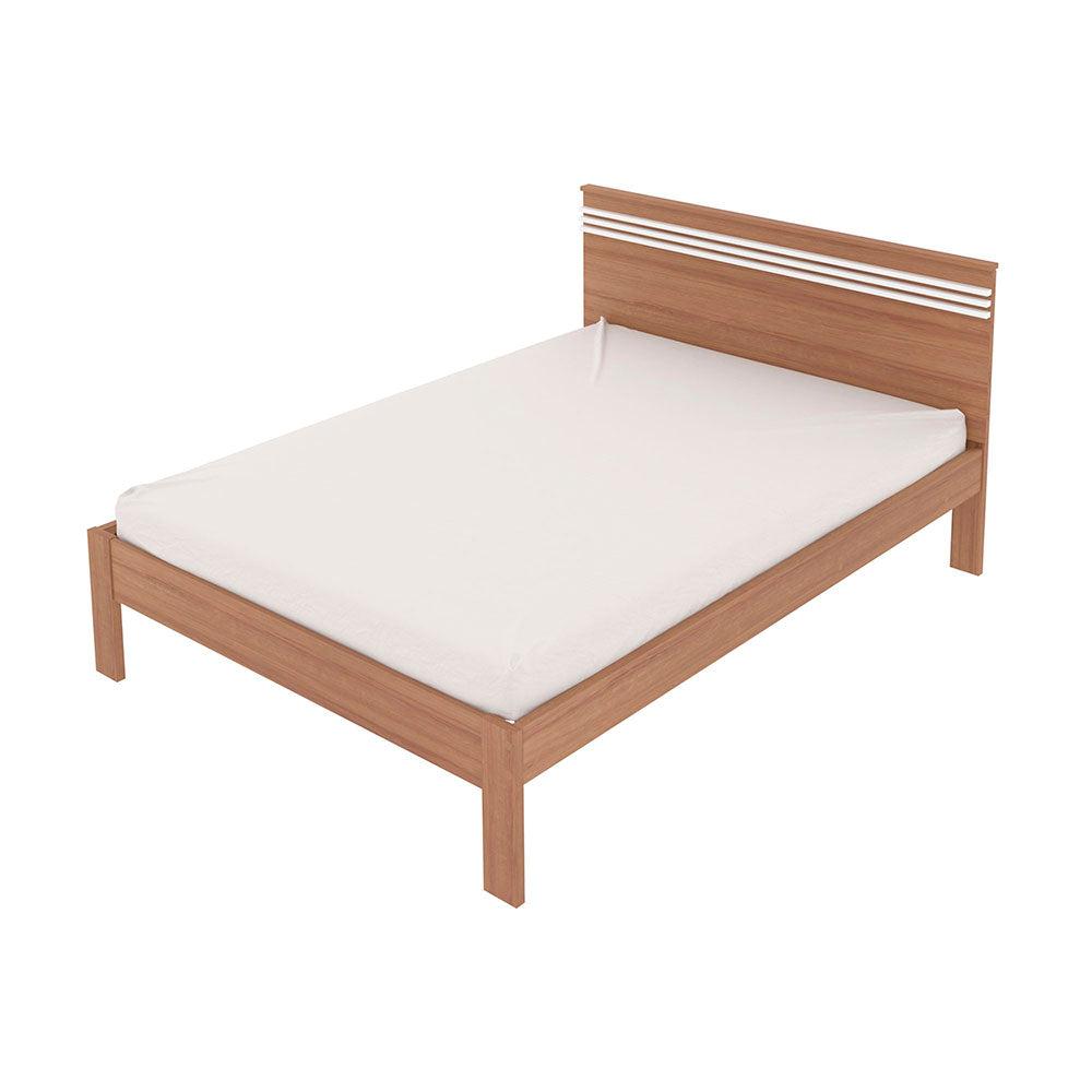 Cama Kaia Doble 140 Cm Almendra Y Blanco