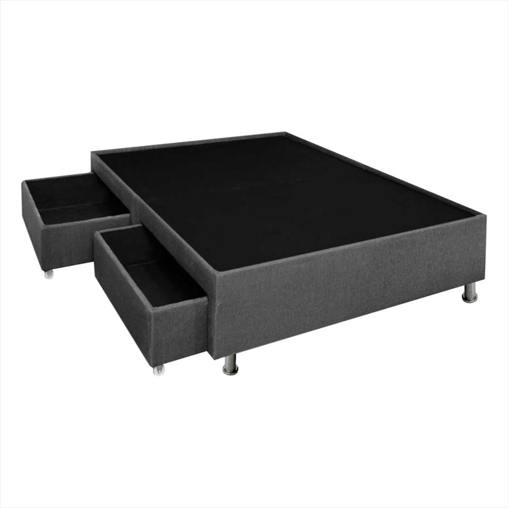Base Cama Con Cajones Closet 140Cm Gris Dormipuff