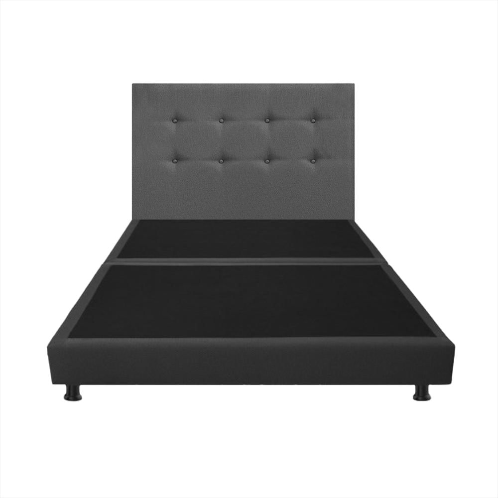 Base Cama Dividida Doble 140X190 Gris + Cabecero Dublín