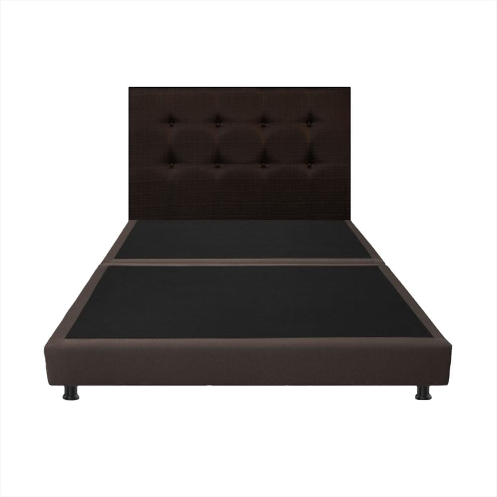 Base Cama Dividida Doble 140X190 Café + Cabecero Dublín