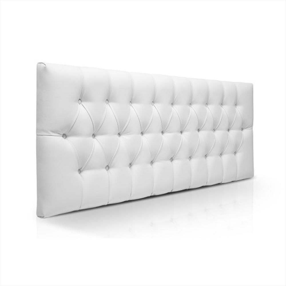 Cabecero Tapizado Base Cama King Rombos Blanco img #2