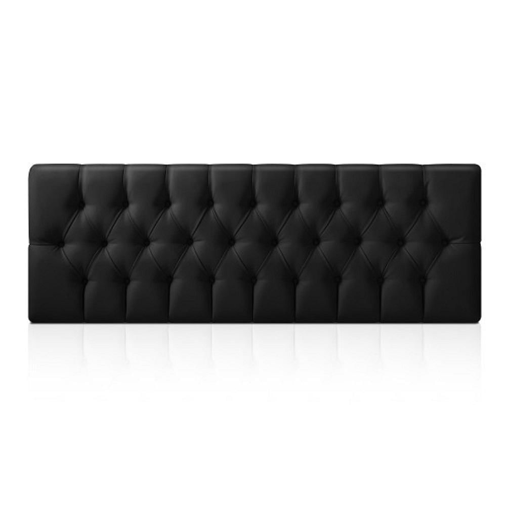 Cabecero Tapizado Base Cama King Rombos Negro img #2