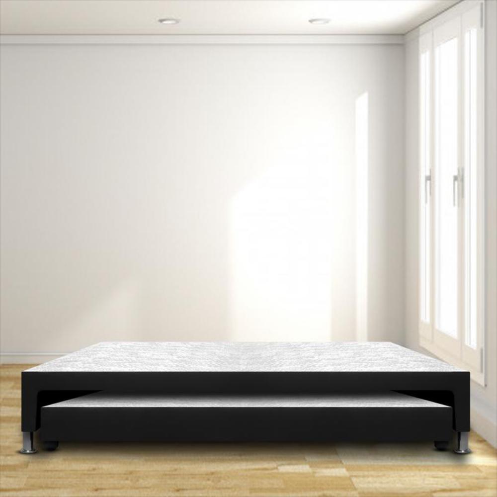 Base Cama Magic Class Dúplex 140X190 Ecocuero Negro