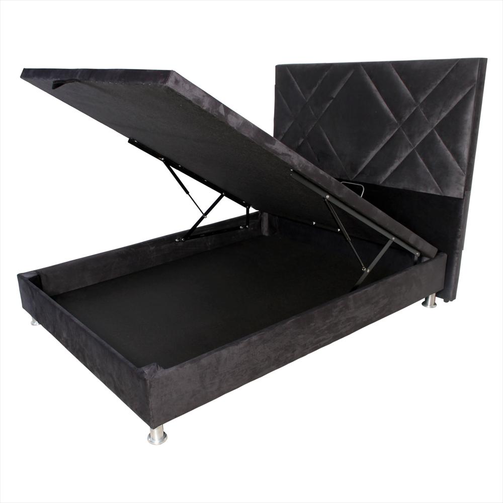 Base Cama Baúl Queen Negro 160X190