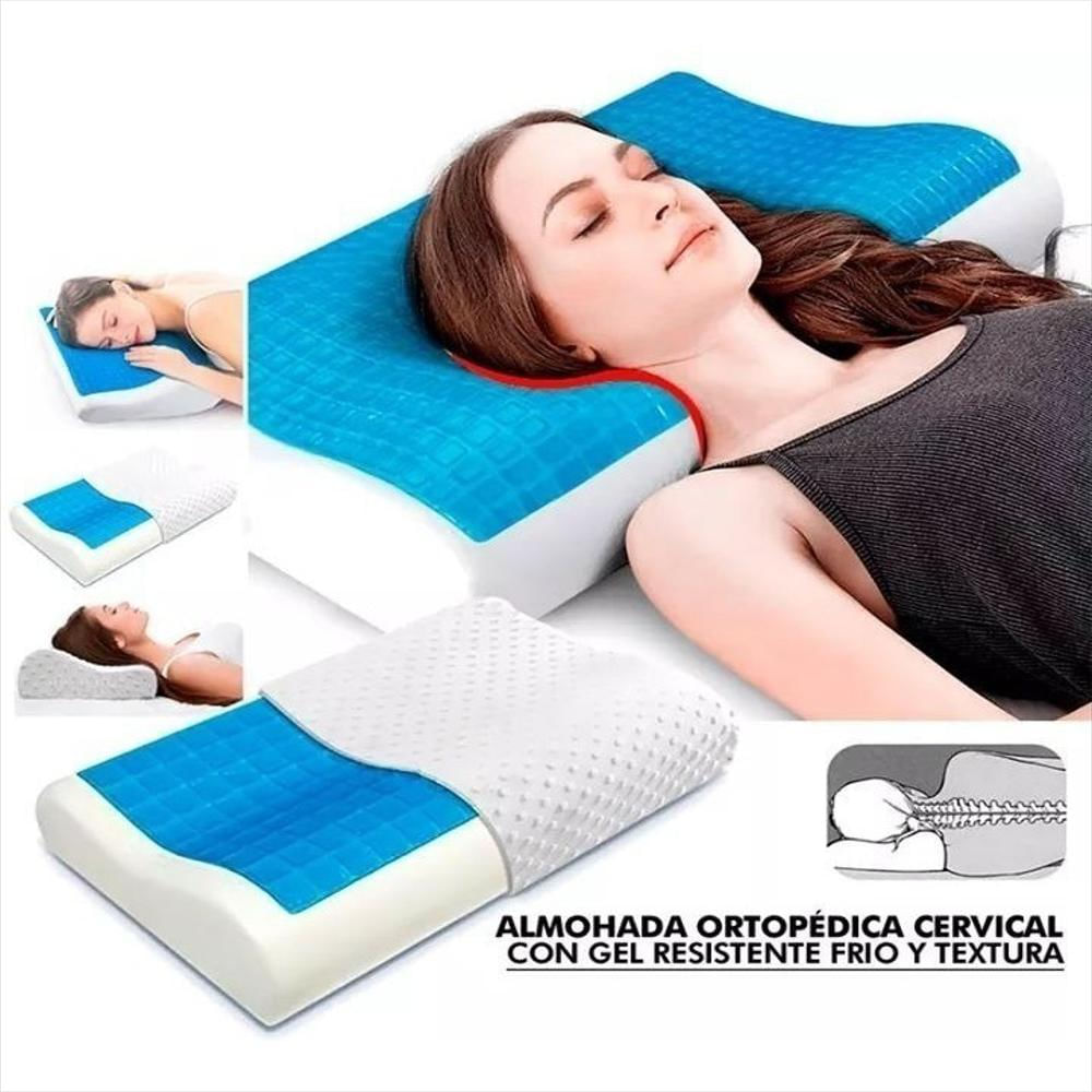 Almohada De Gel Ortopédica Memory Pillow Refrescante+Funda img #4