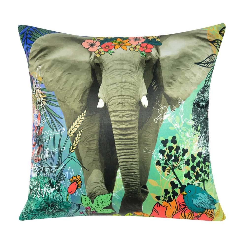Cojín Decorativo Elefante Multicolor