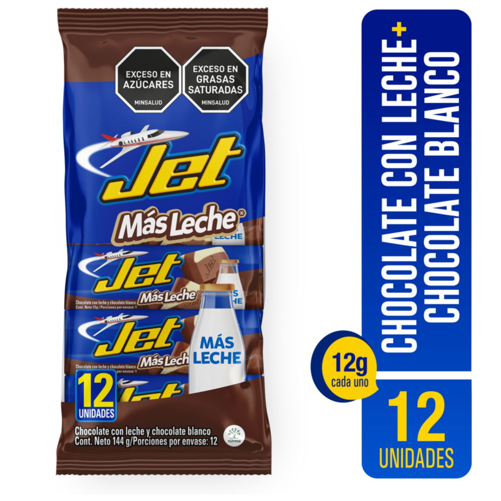 Chocolatina JET chocolate blanco (144 gr)