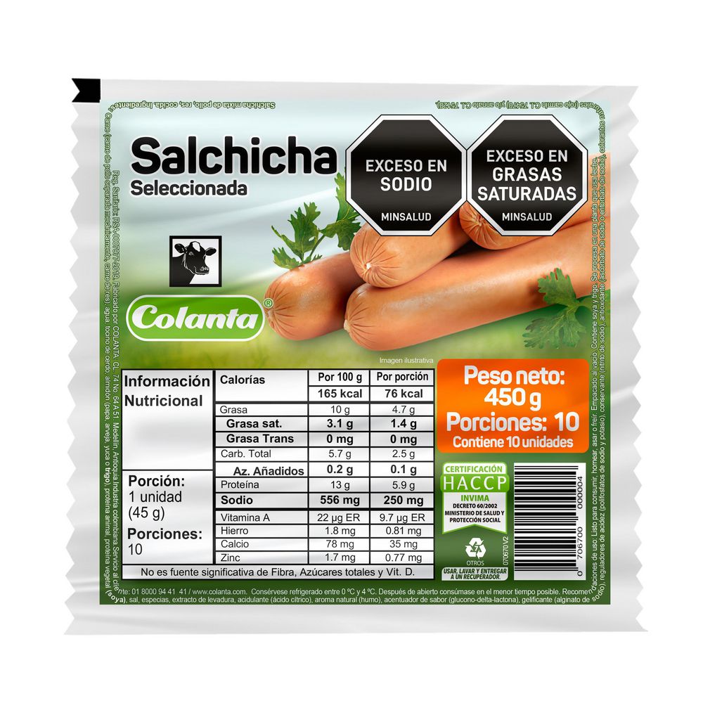 Salchicha COLANTA seleccionada (450 gr)