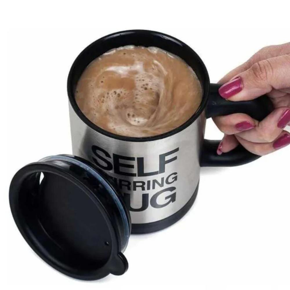 Vaso Self Stirring Mug Mezclador Negro