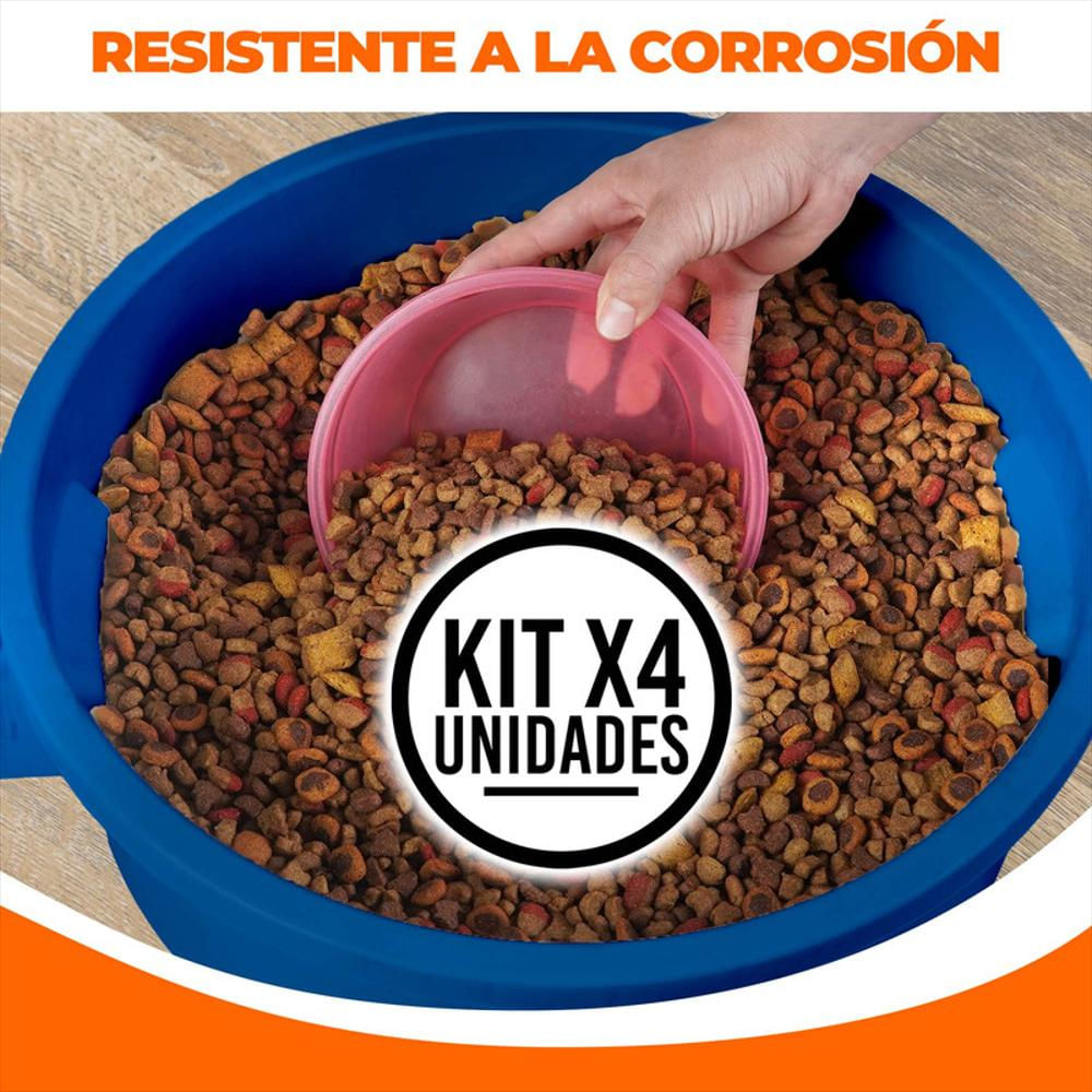 Kit X4 Canecas Tanque Grande Multiuso Plástica 70L Con Tapa Azul img #2