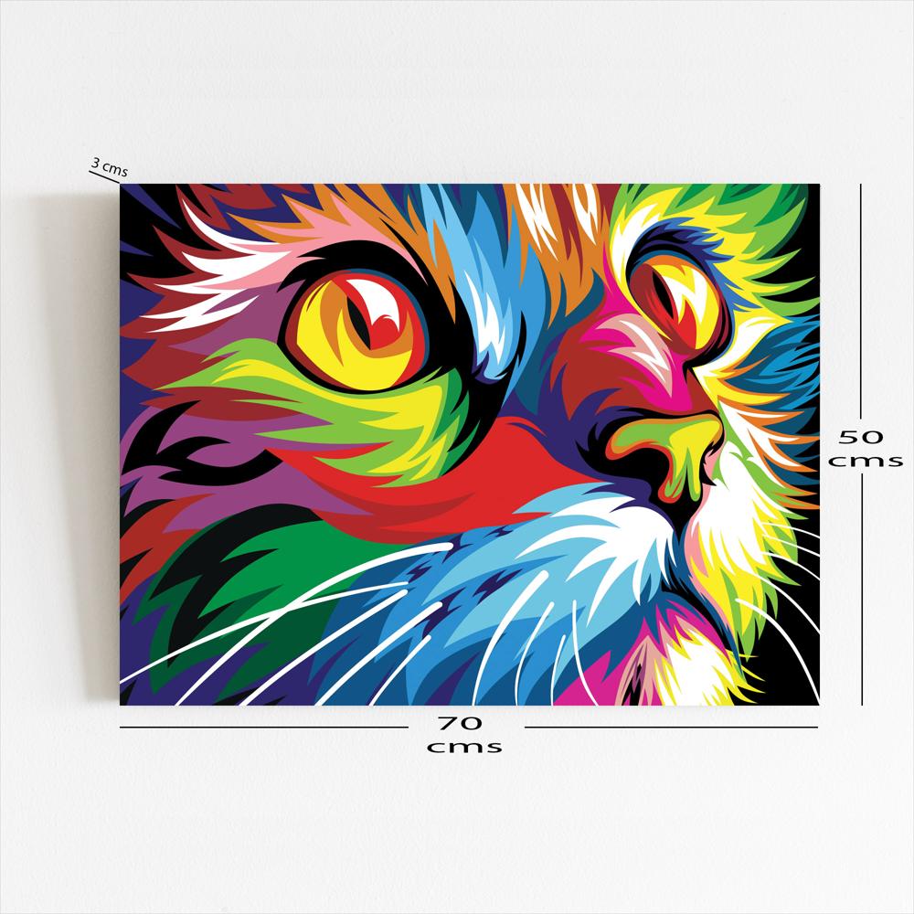 Cuadro 70X50 Cms Decorativo Gato img #2
