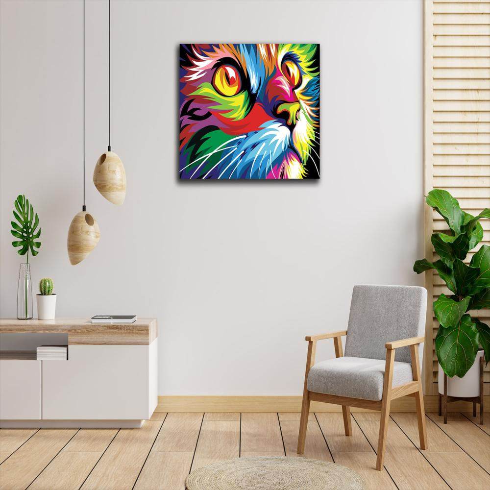 Cuadro 70X50 Cms Decorativo Gato img #3