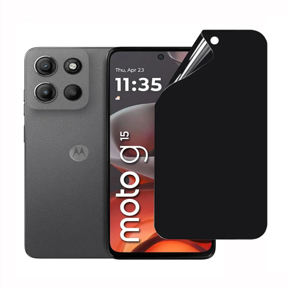 Protector Pantalla Antiespia Privacidad Hidrogel Para Motorola Moto G15 / G15 Power