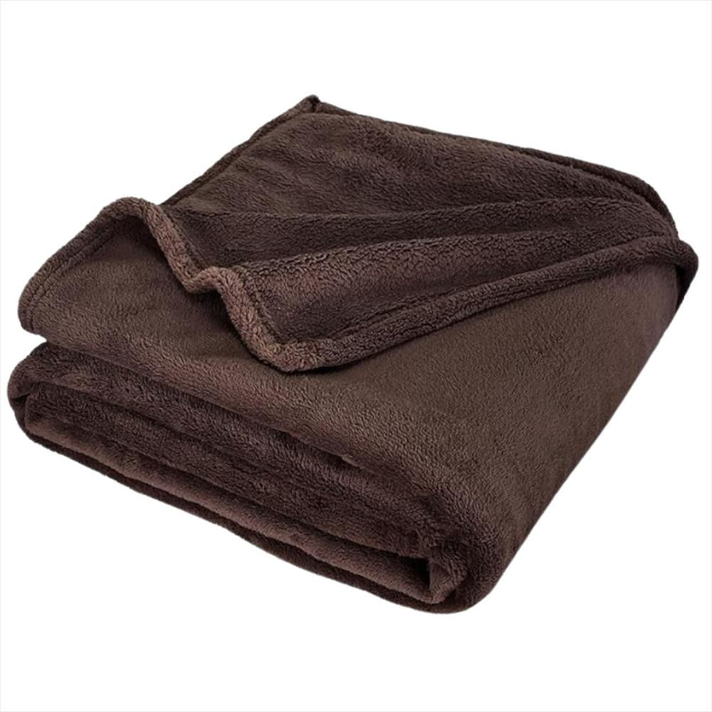 Cobija Piel De Conejo Cama Sencilla Color Café img #1