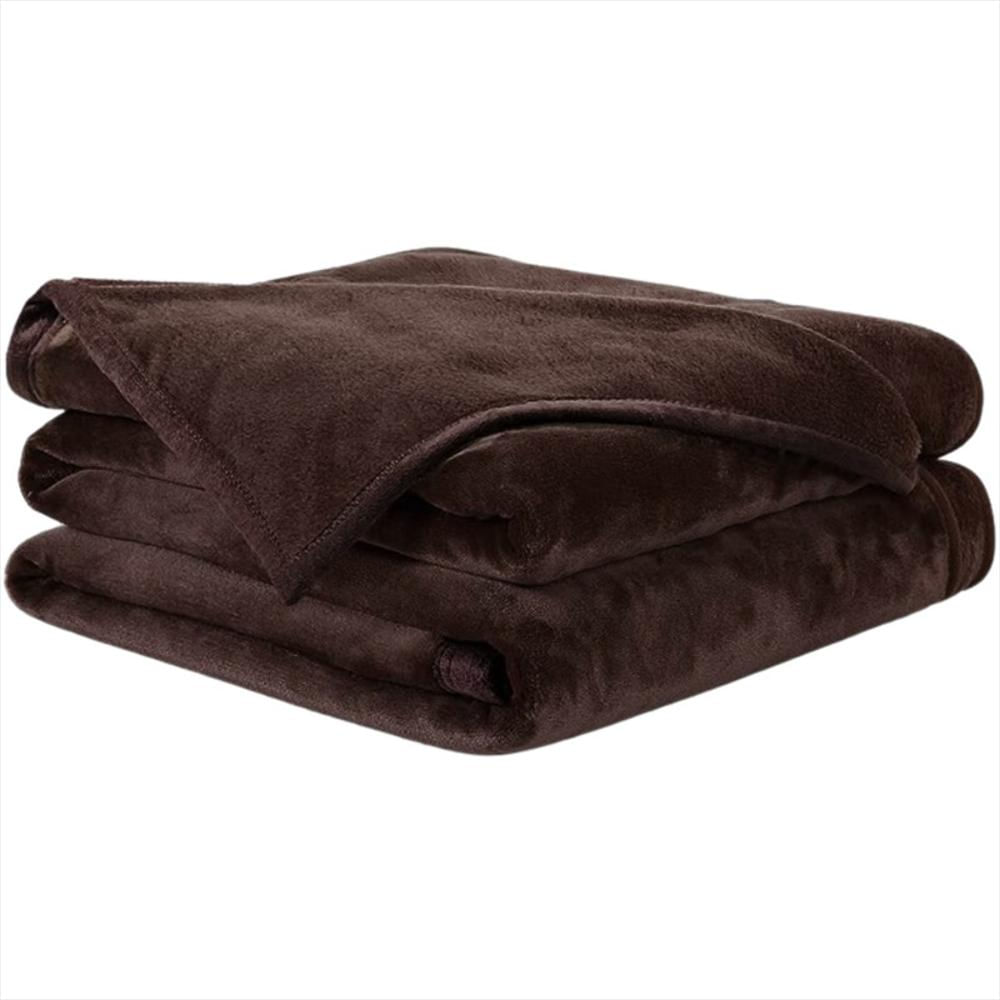 Cobija Piel De Conejo Cama Sencilla Color Café img #2