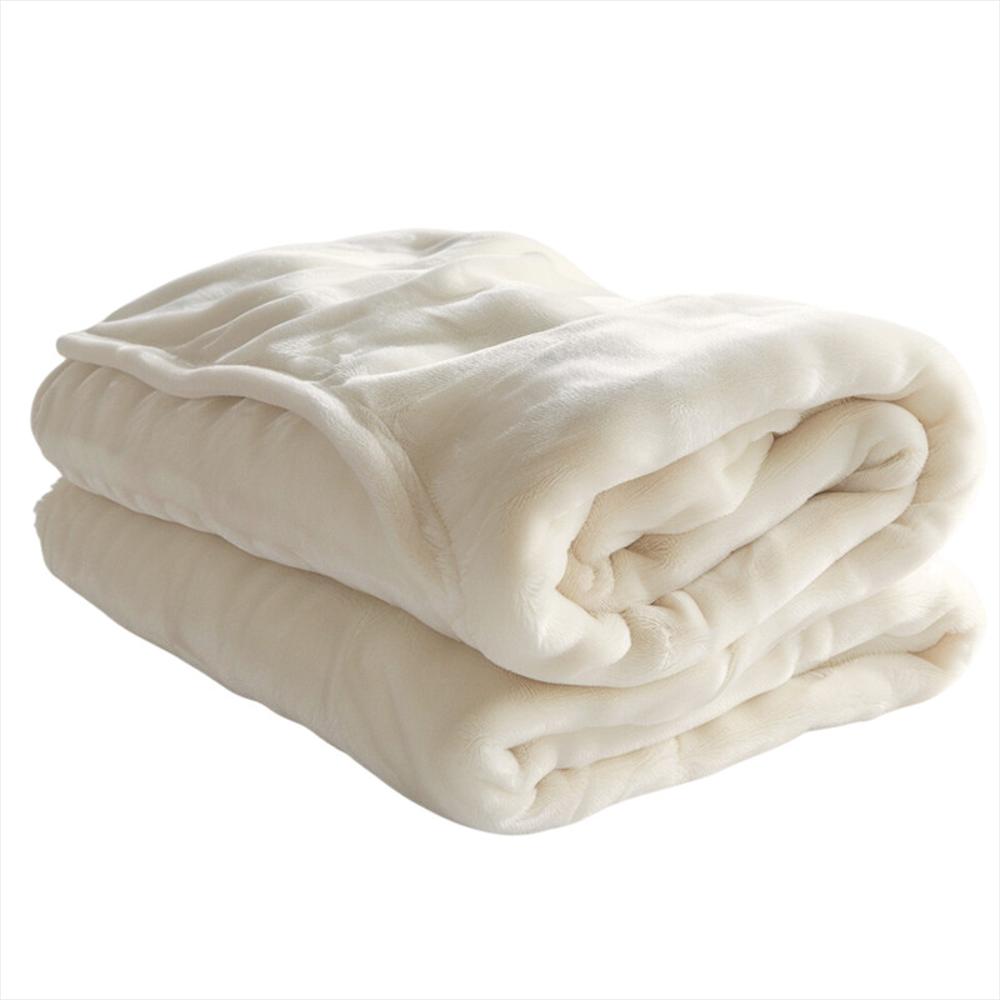 Cobija Lisa Piel De Durazno Con Ovejera Cama Queen Color Beige