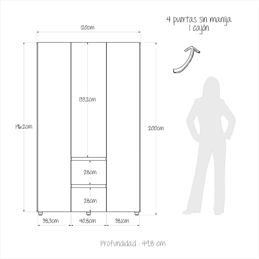 Armario Lemnos 120Cm Duna Blanco img #4