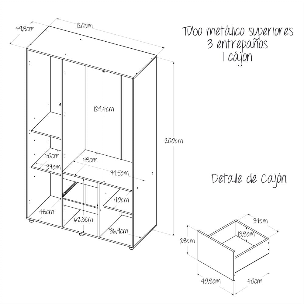 Armario Lemnos 120Cm Duna Blanco img #5