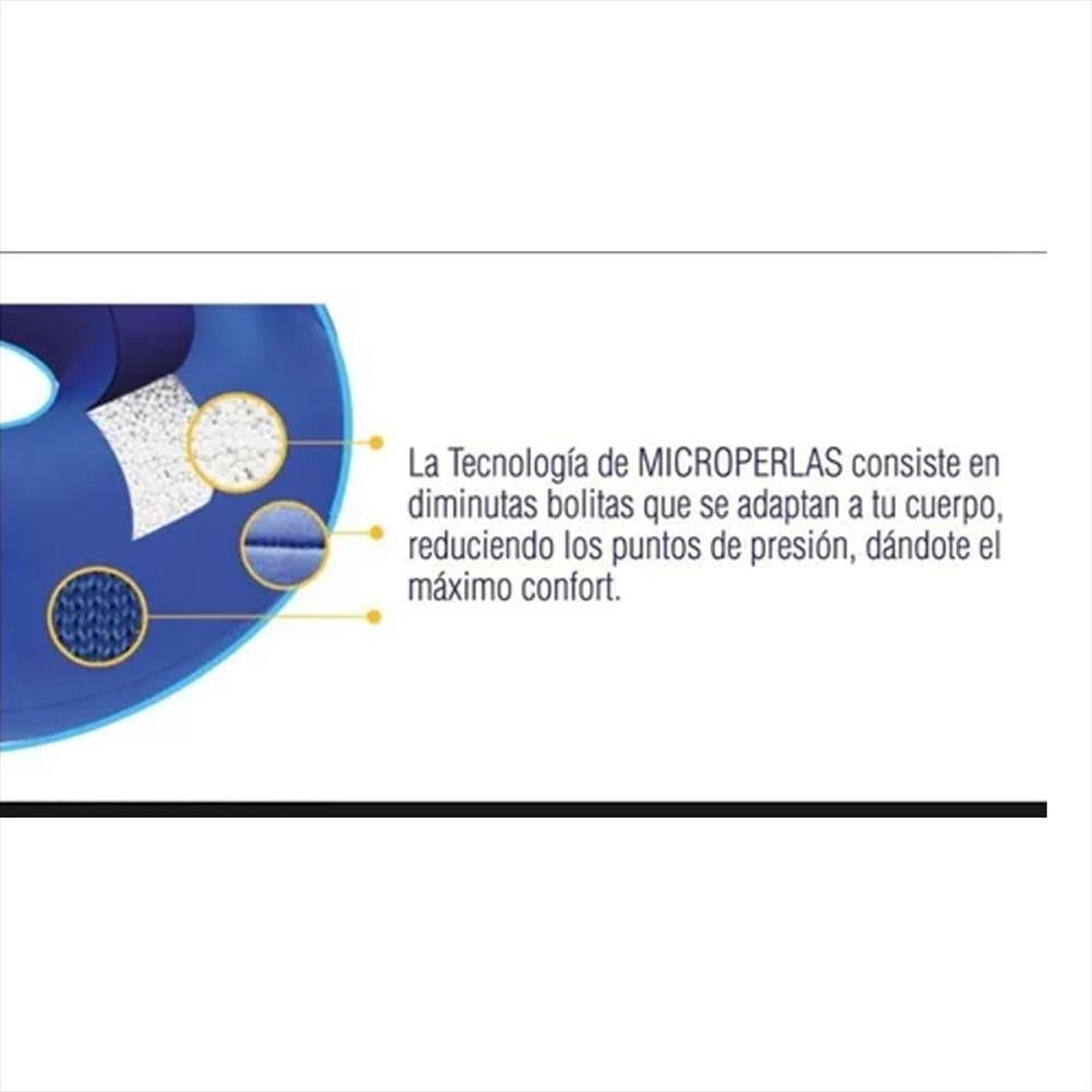 Cojín De Coxis Antiescaras Microperlas Con Forro Color Azul img #3