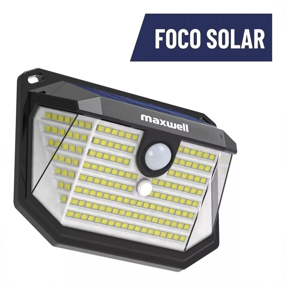 Lampara Solar Led Exterior Pared Maxwell Sensor Movimiento