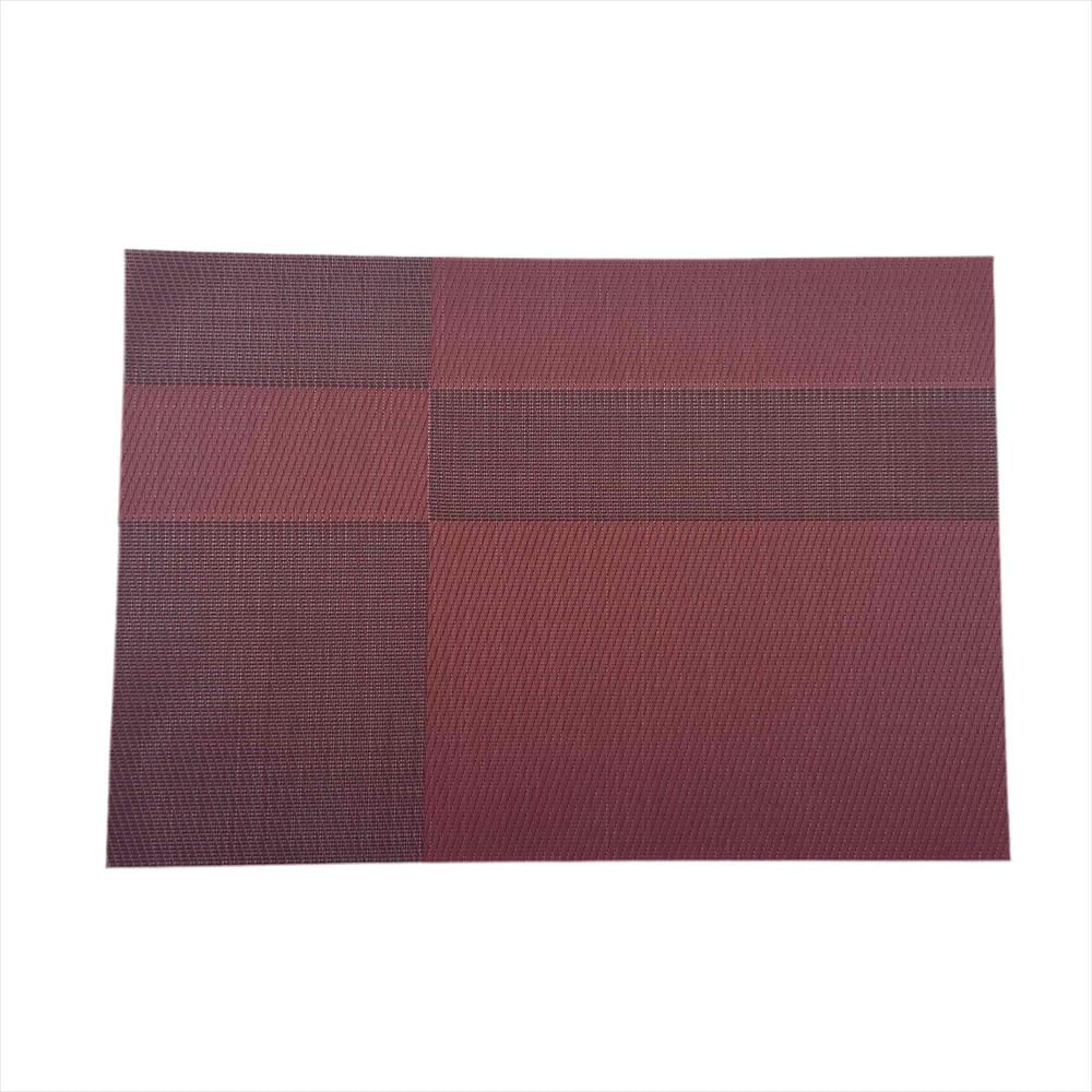 Individual Rectangular 30X45cm En Pvc Diseño Cuadros Rojo Lafe 02 503Rj img #2