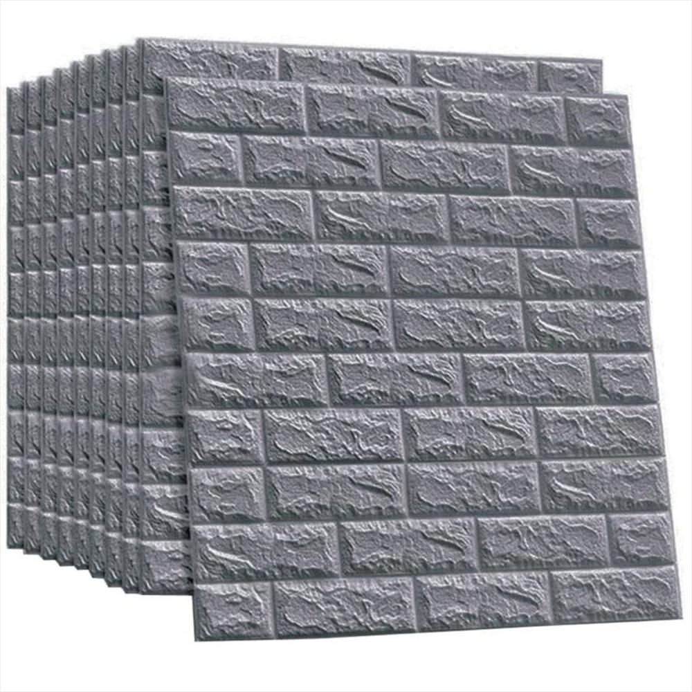 Papel Adhesivo Decorativo 3D Por 10 Pliegos 77X70 Cm Gris
