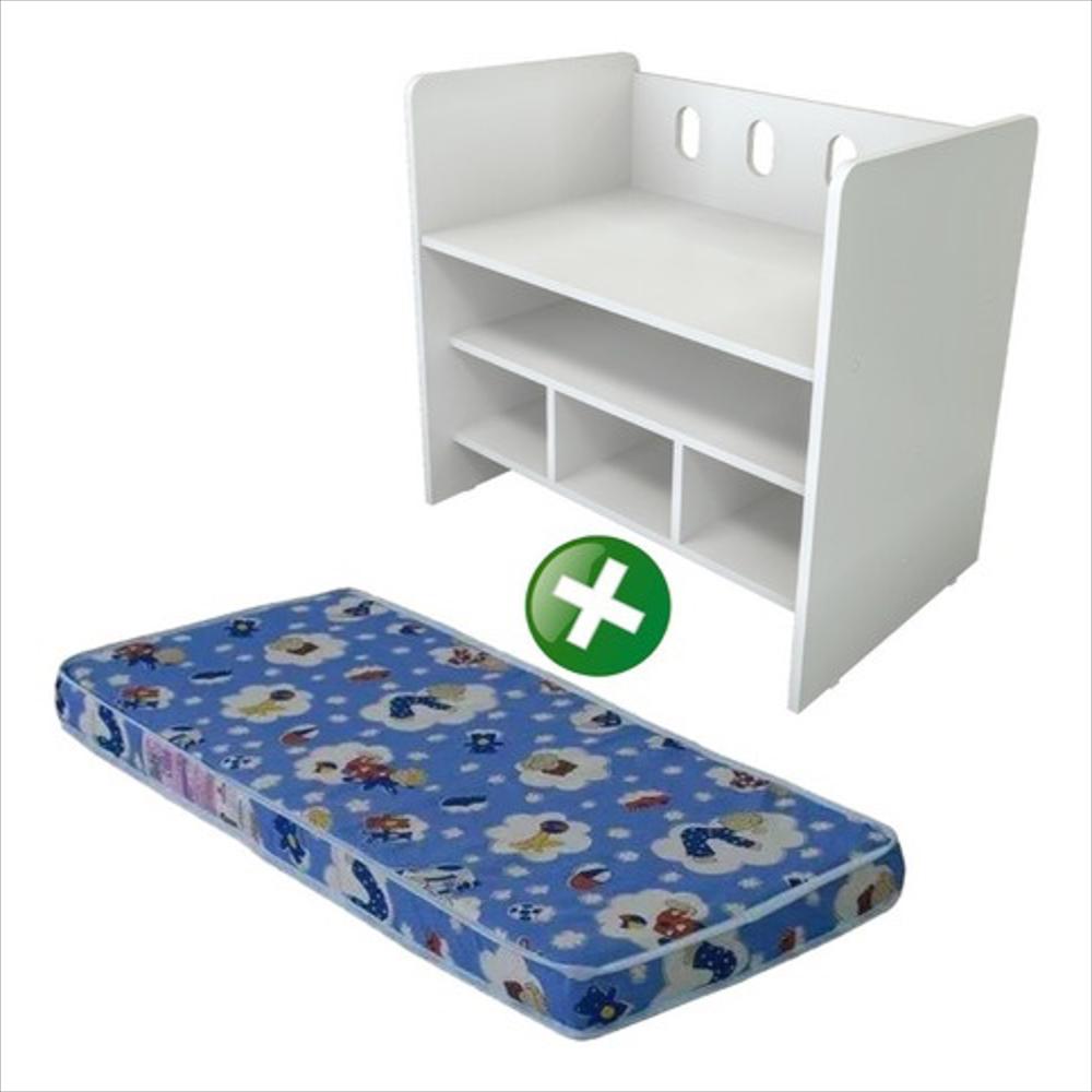 Cuna Para Bebe Blanco 2 En 1 Con Colchon Angels