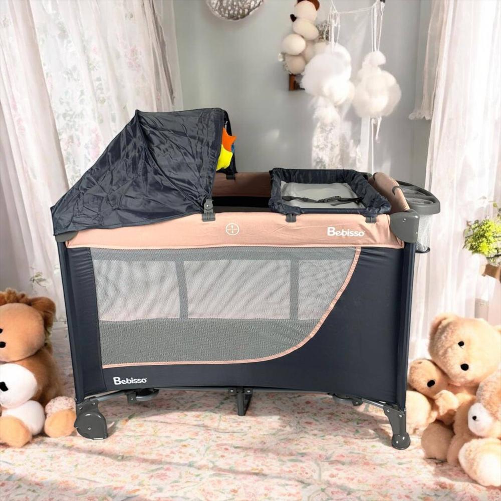 Cuna Corral Bebisso Multifuncional Ref Cun678 Rosado img #4