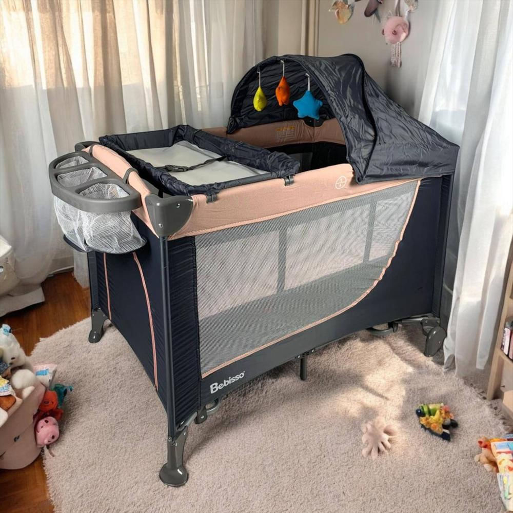 Cuna Corral Bebisso Multifuncional Ref Cun678 Rosado img #5