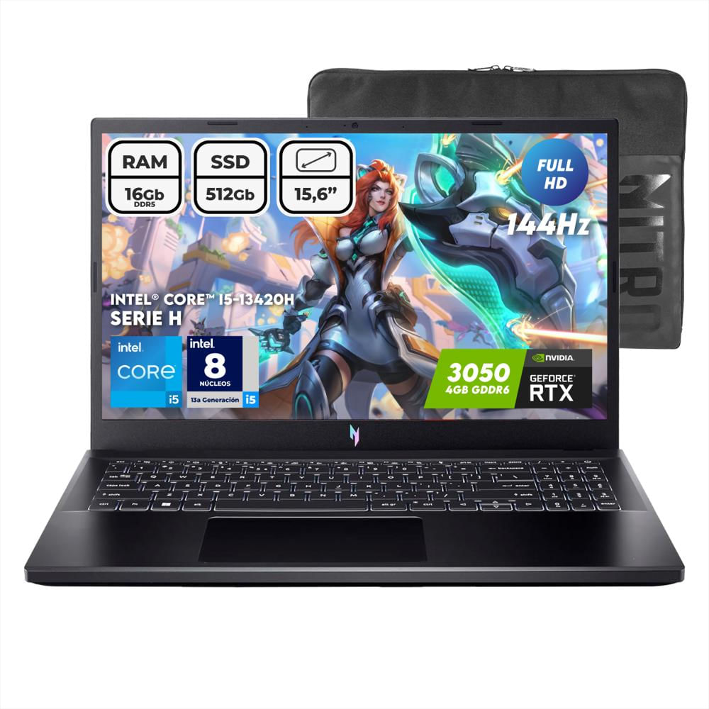 Portatil Gaming Acer Nitro V15 Intel Core I5 13420H Ram 16Gb Ssd 512Gb