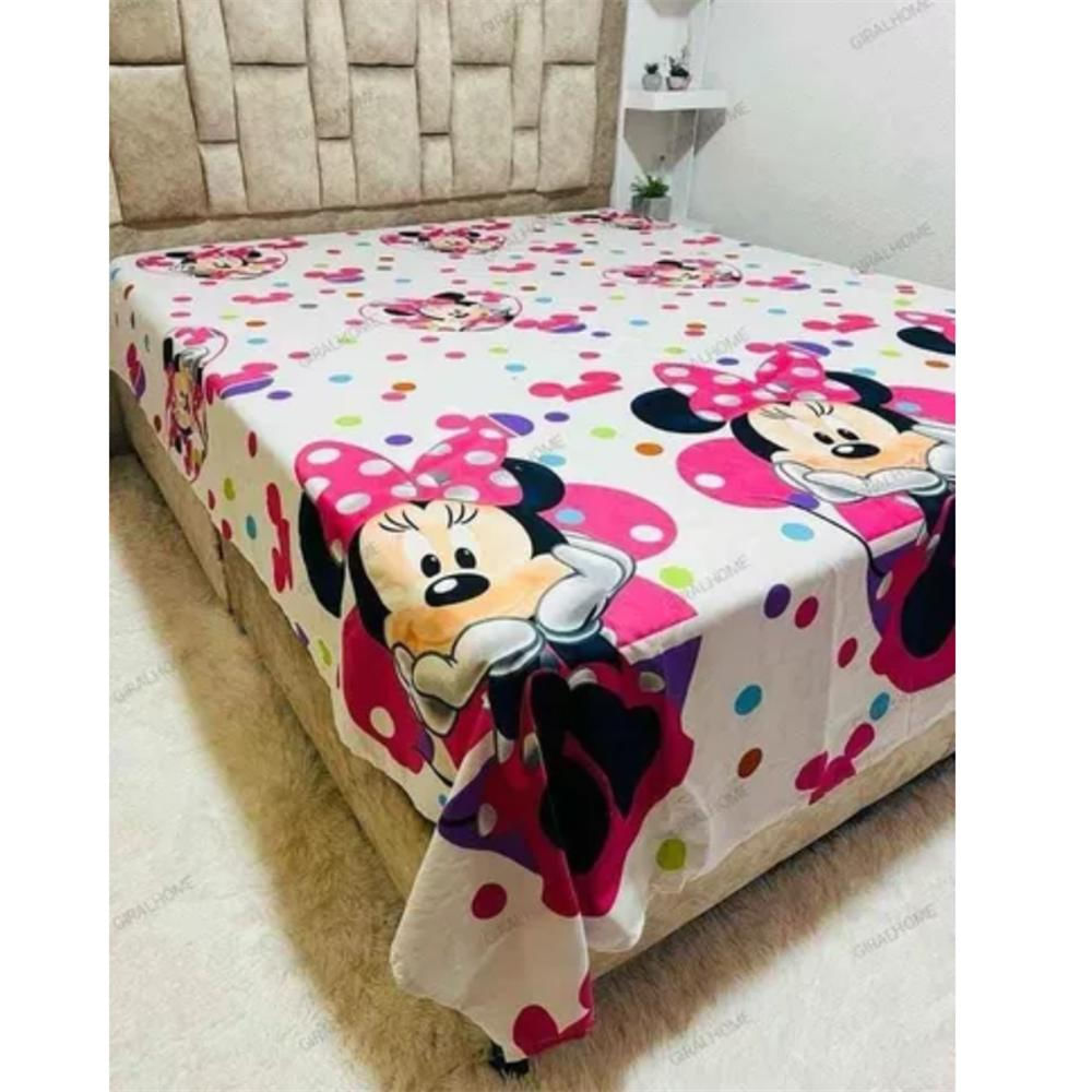 Juego De Sabana Infantil Niña Cama Sencilla, Estampados De Minie