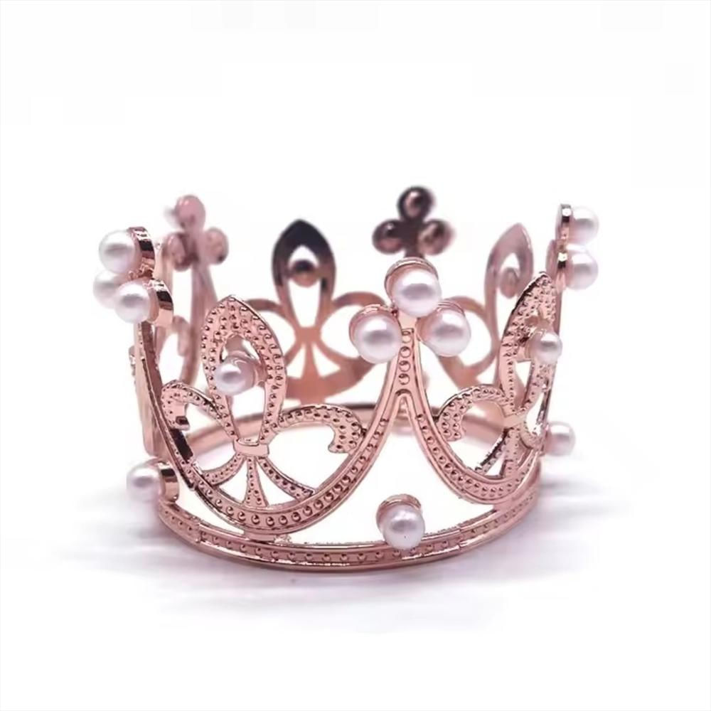 Corona Grande En Oro Rosa Para Decoraciones Que Enamoran Romántica, Chic Y Brillante img #1