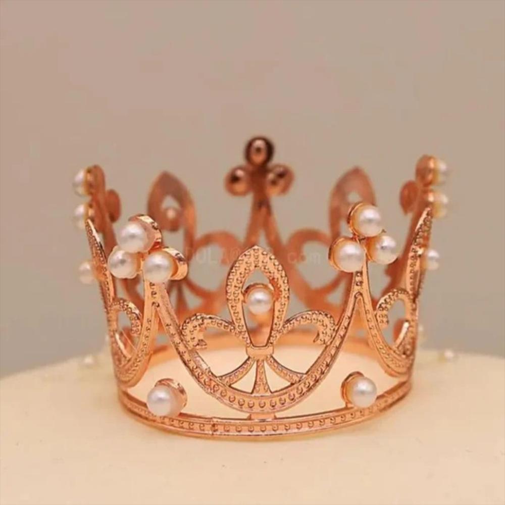 Corona Grande En Oro Rosa Para Decoraciones Que Enamoran Romántica, Chic Y Brillante img #2