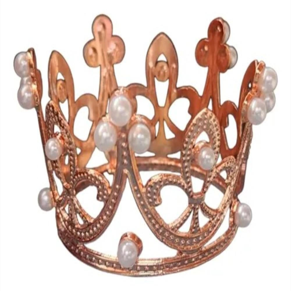 Corona Grande En Oro Rosa Para Decoraciones Que Enamoran Romántica, Chic Y Brillante img #4