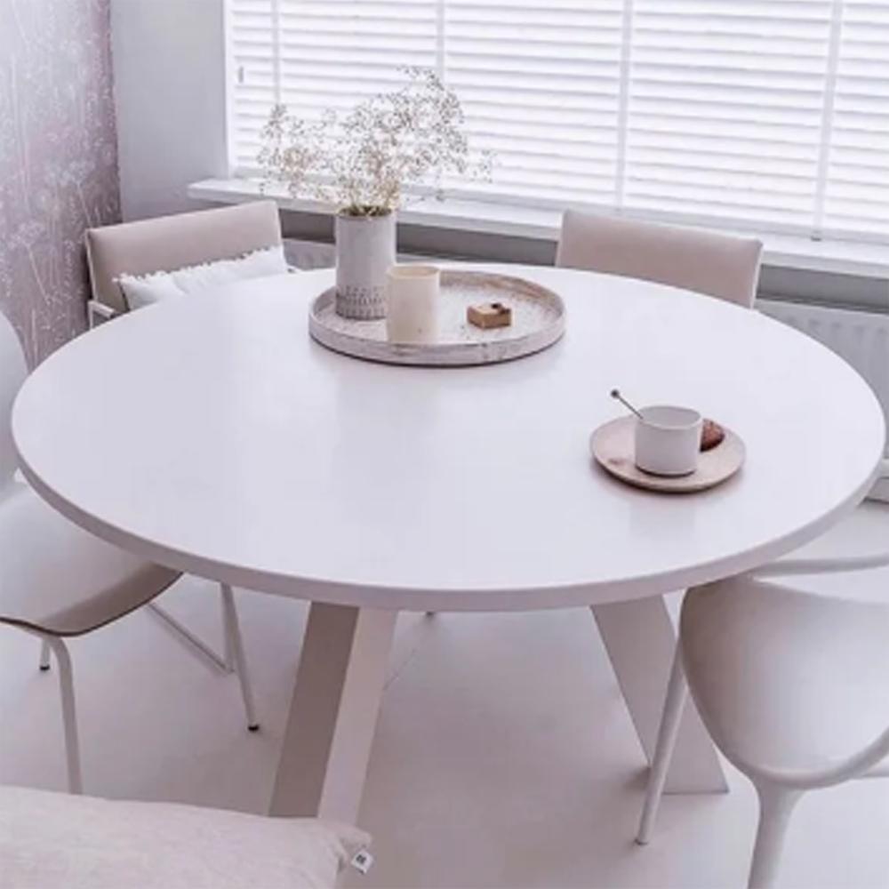 Mesa Comedor Angel Minimalista Blanco Diámetro 110Cm