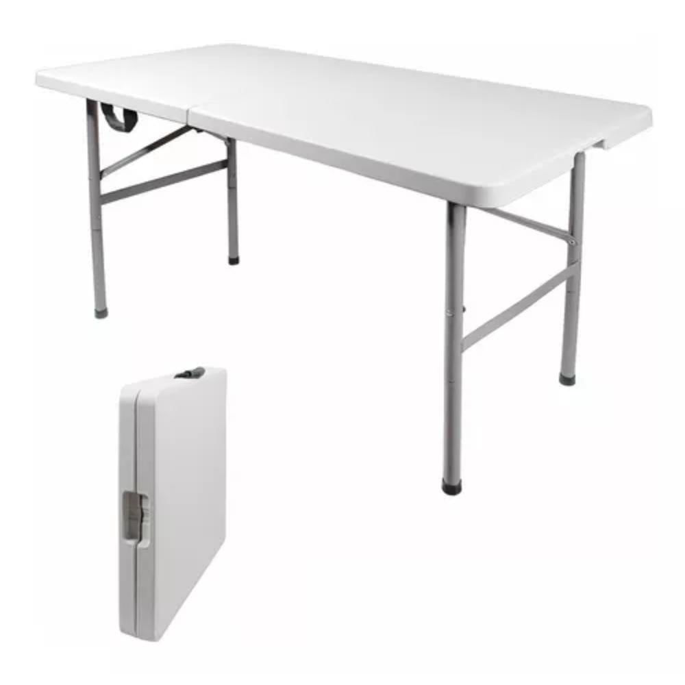 Mesa Exterior Portafolio Plegable 122 Cm Plastico Jardin Eventos