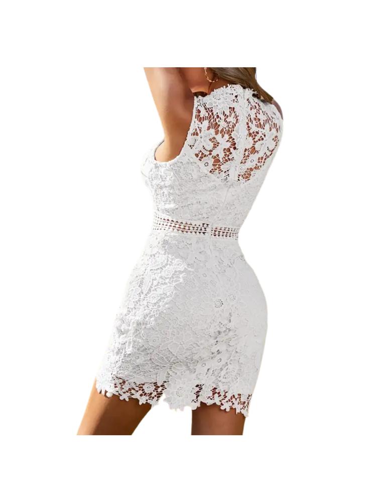 Vestido Corto Ajustado Boda Fiesta Blanca Mary img #2