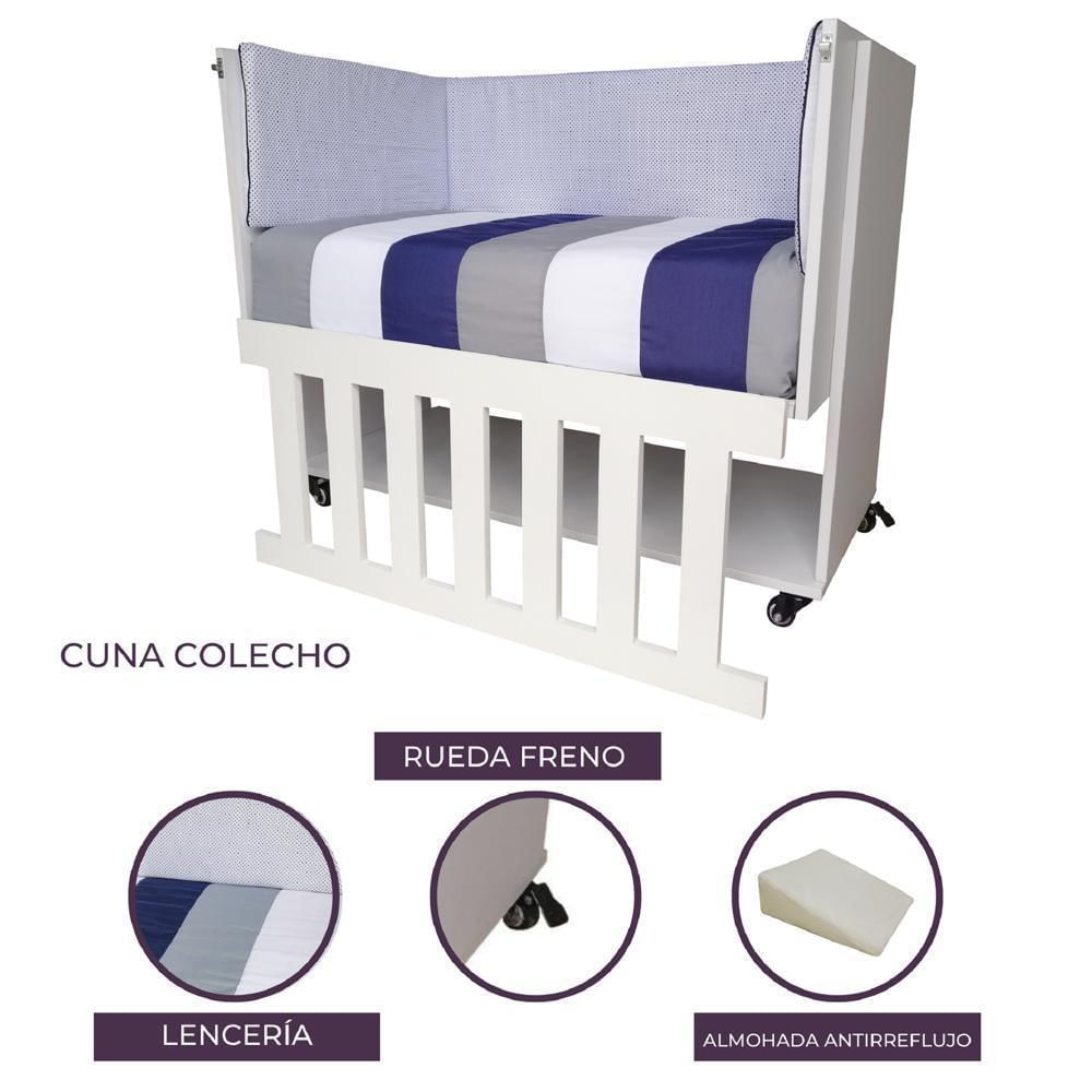 Cuna Mobiliariobebes Colecho Azul Oscuro