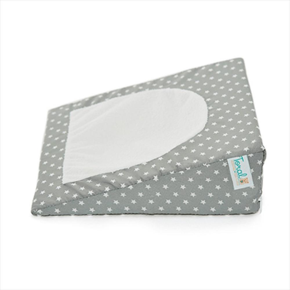 Almohada Bebe Anti Reflujo Cabeza Gris Anti Ahogo Medicada