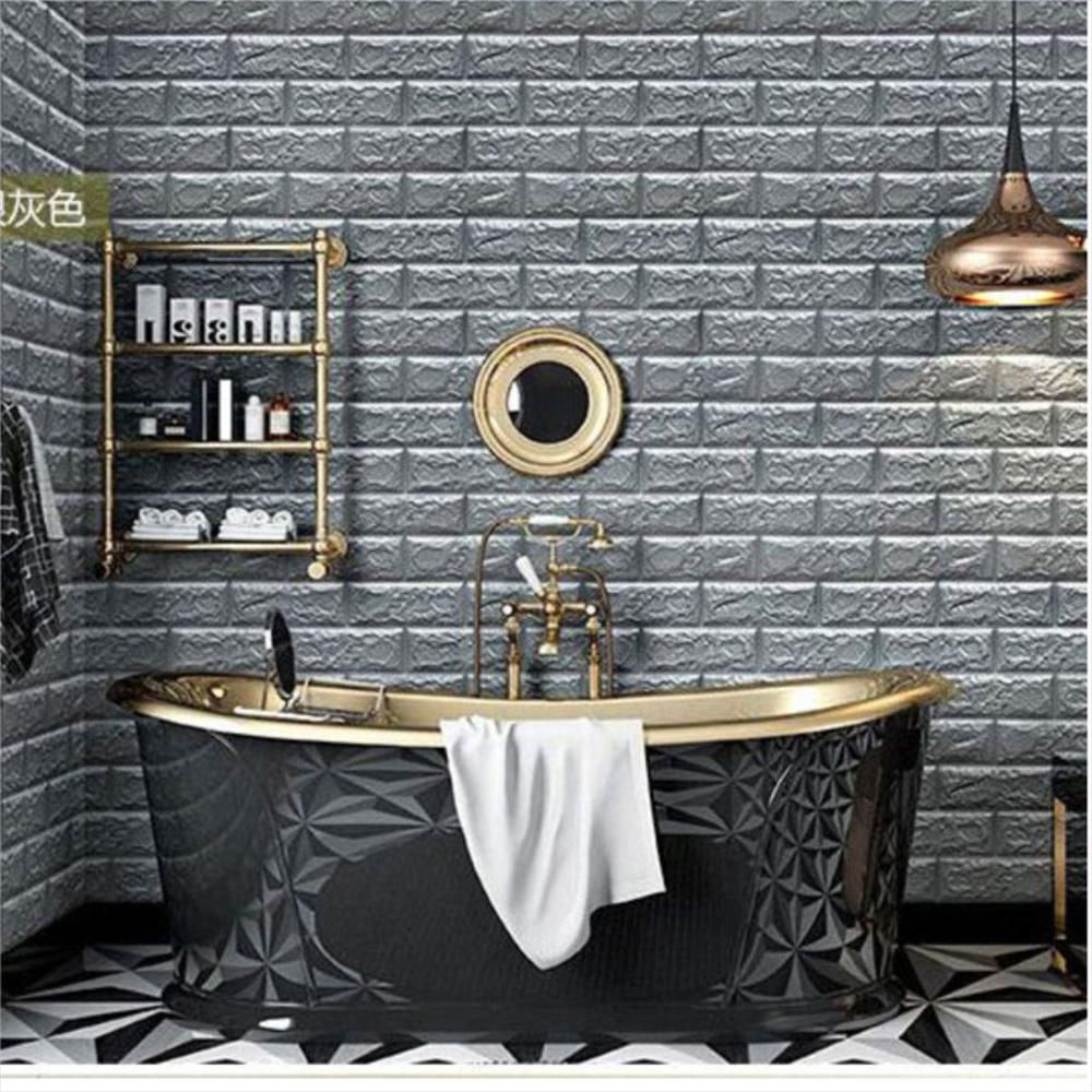 Papel Tapiz Adhesivo Decorativo 3D Pliego 77X70 Cms Gris