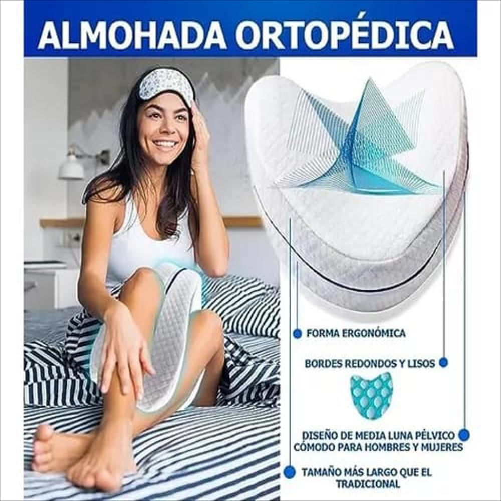 Cojín Triangular Ortopédico Para Piernas, Alivia Dolor Y Mejora Circulación, Color Blanco