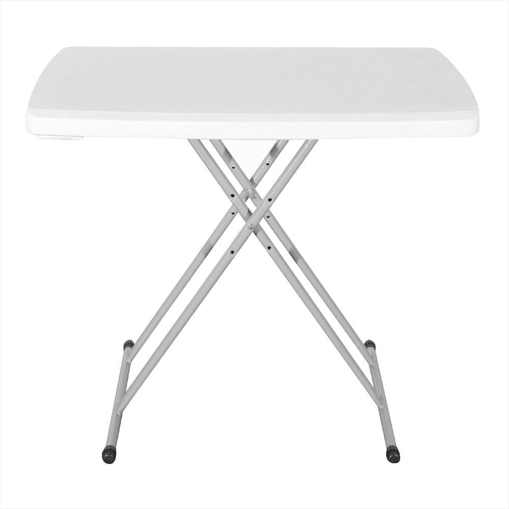 Mesa Plegable Portátil Multiusos Auxiliar 50 Cm Exterior Blanca