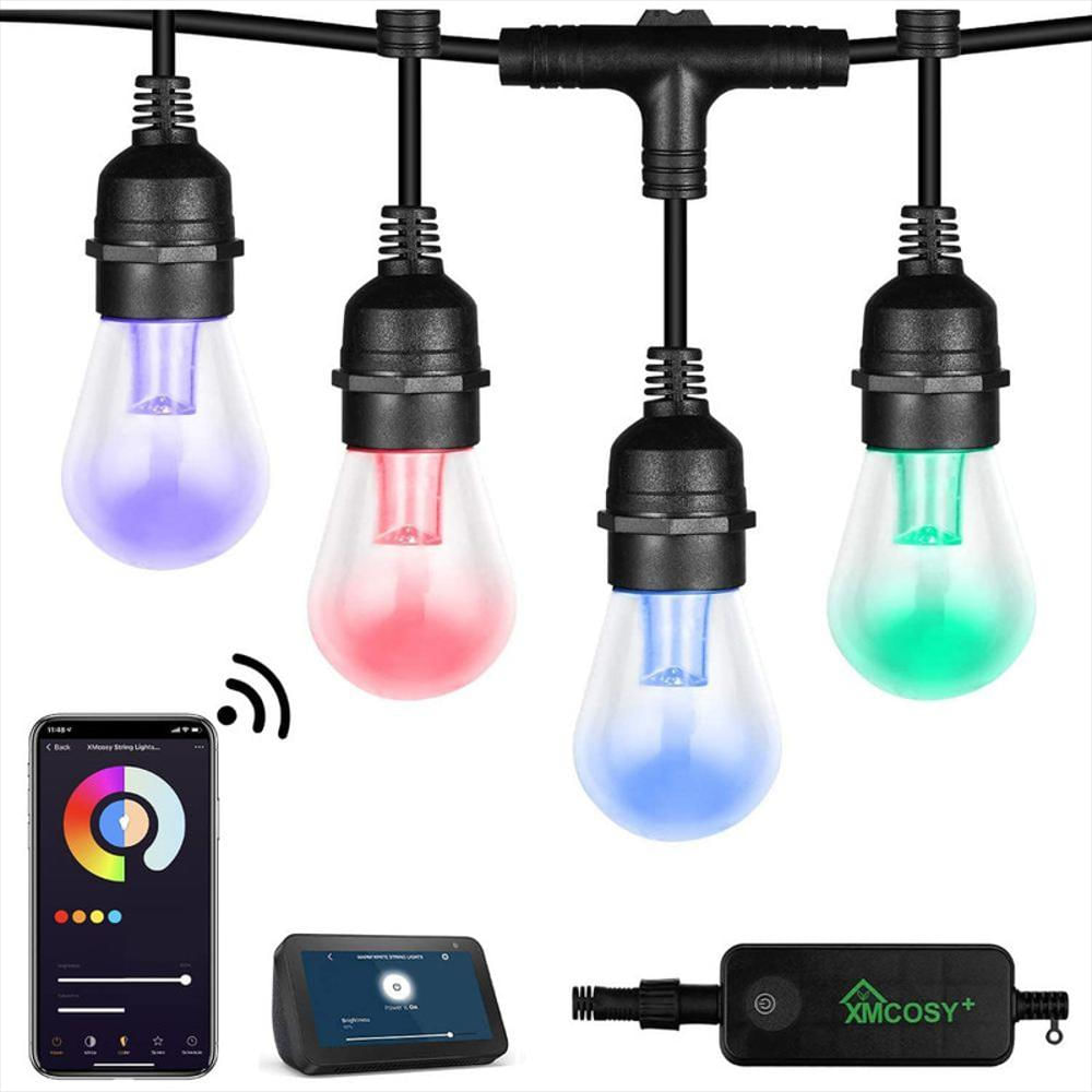 Cadena De Luces Para Exteriores Con 15 Bombillas Led De 15Mt