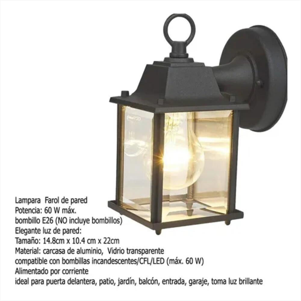 2 Faroles Lampara Pared Techo Retro Industrial Loft Vintage img #3