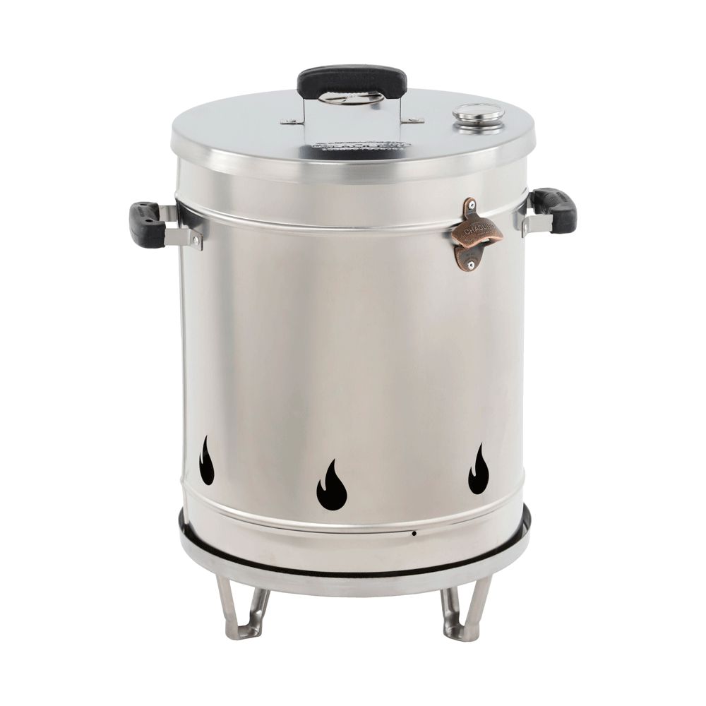 Barril Ahumador Asador 12 15 libras pequeño Acero inoxidable Sin ref