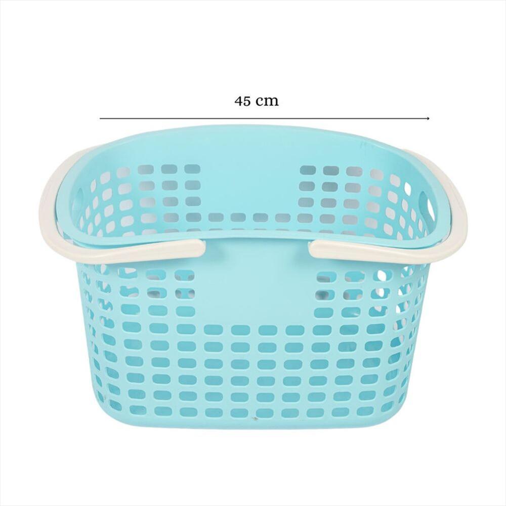 Canasta Cesta Cesto Para Mercado Multiuso Supermercado X4 Azul img #3