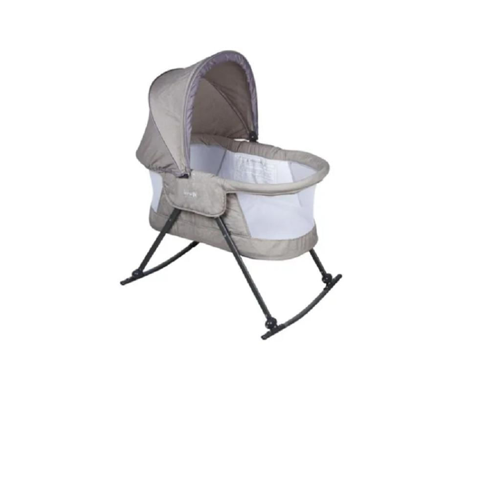 Moises Cuna Para Bebe Viaje Plegable Mecedora + Colchoneta Marron